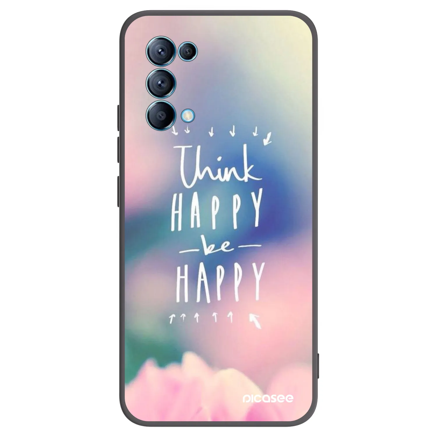Picasee silikonový černý obal pro OPPO Reno 5 5G - Mysli pozitivně!