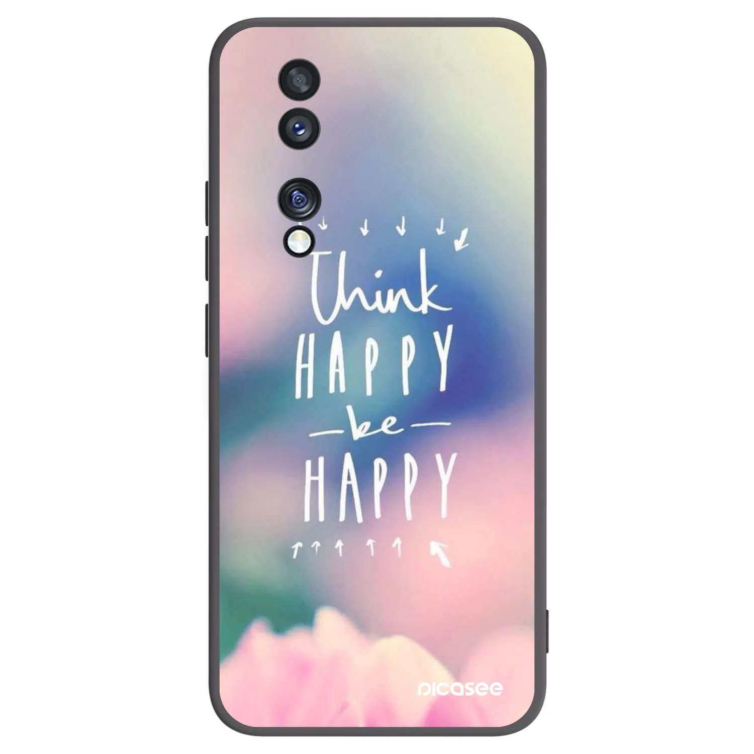 Picasee silikonový černý obal pro Honor 70 - Mysli pozitivně!