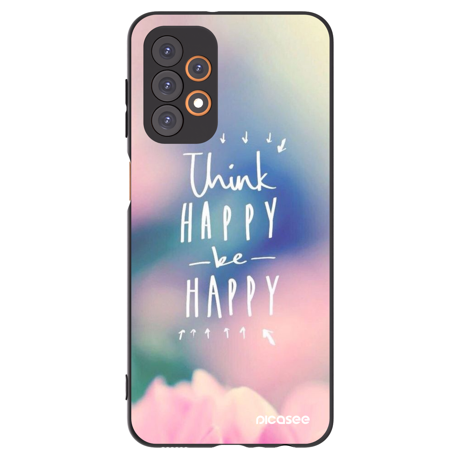 Picasee silikonový černý obal pro Samsung Galaxy A23 A236B 5G - Mysli pozitivně!