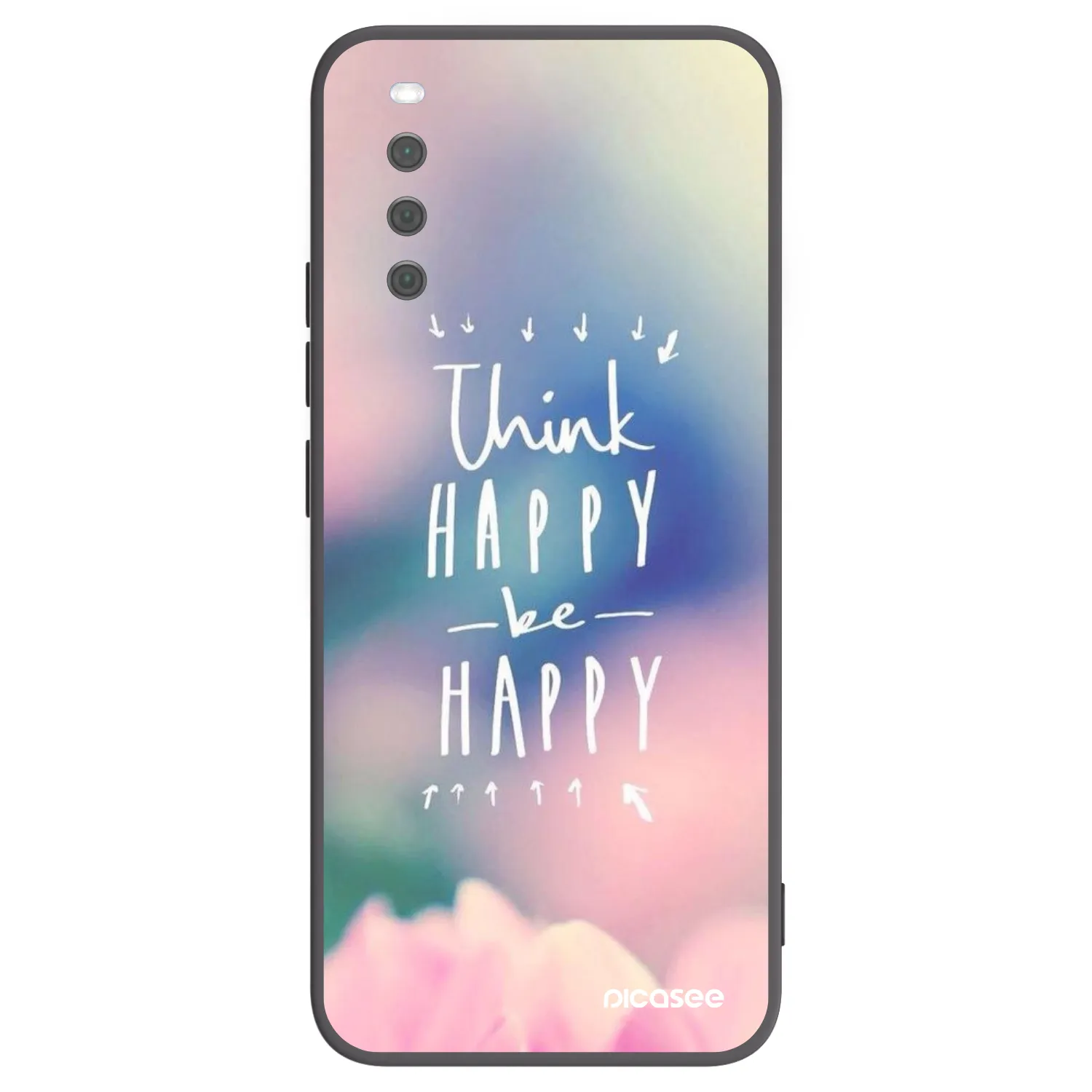 Picasee silikonový černý obal pro Sony Xperia 10 III - Mysli pozitivně!
