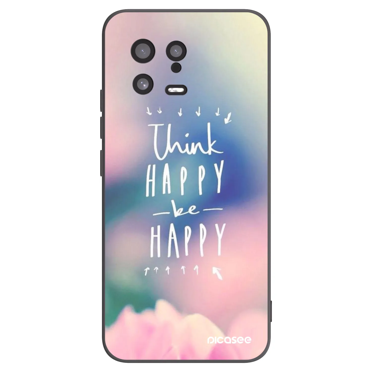 Picasee silikonový černý obal pro Xiaomi 13 - Mysli pozitivně!