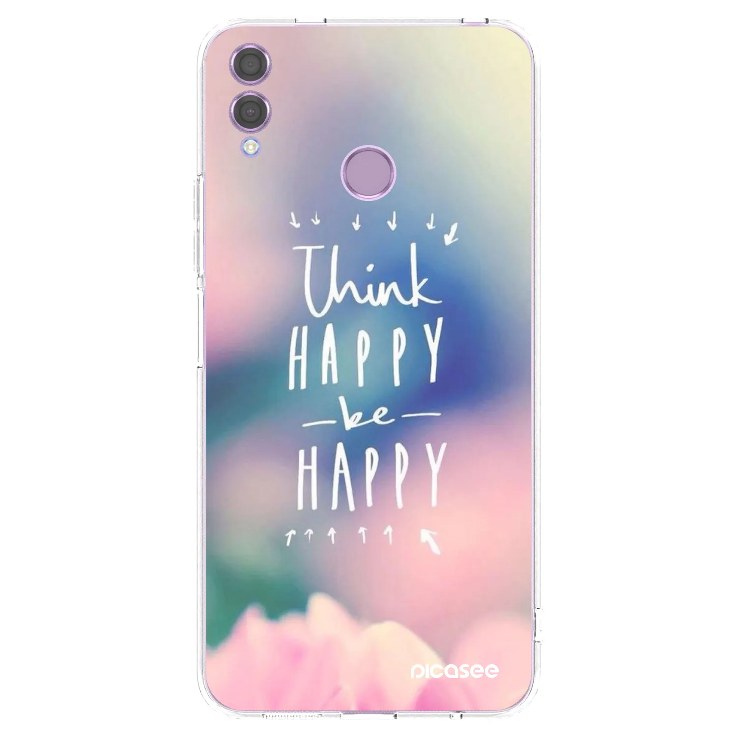 Picasee silikonový průhledný obal pro Honor 8X - Mysli pozitivně!