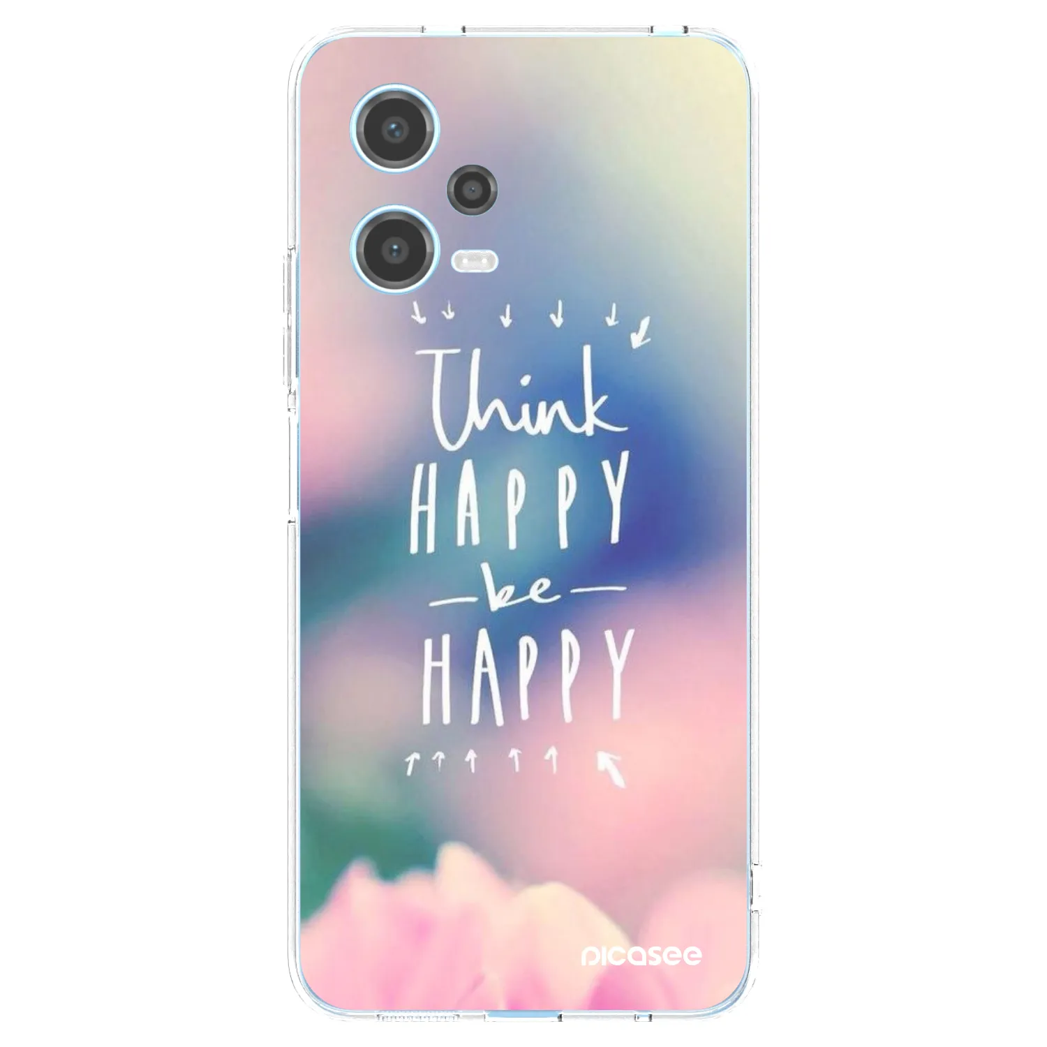 Picasee silikonový průhledný obal pro Xiaomi Redmi Note 12 5G - Mysli pozitivně!