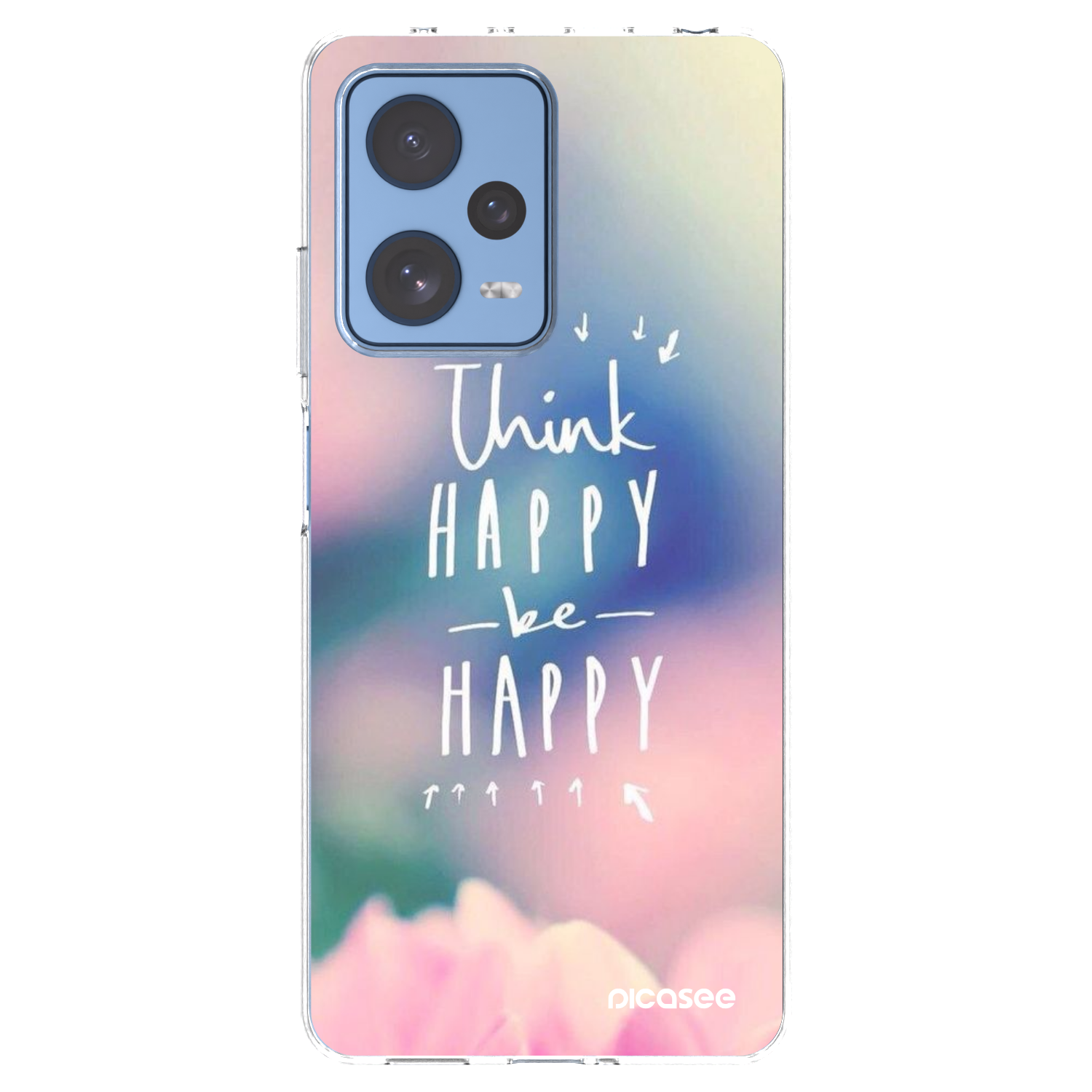 Picasee silikonový průhledný obal pro Xiaomi Redmi Note 12 Pro 5G - Mysli pozitivně!