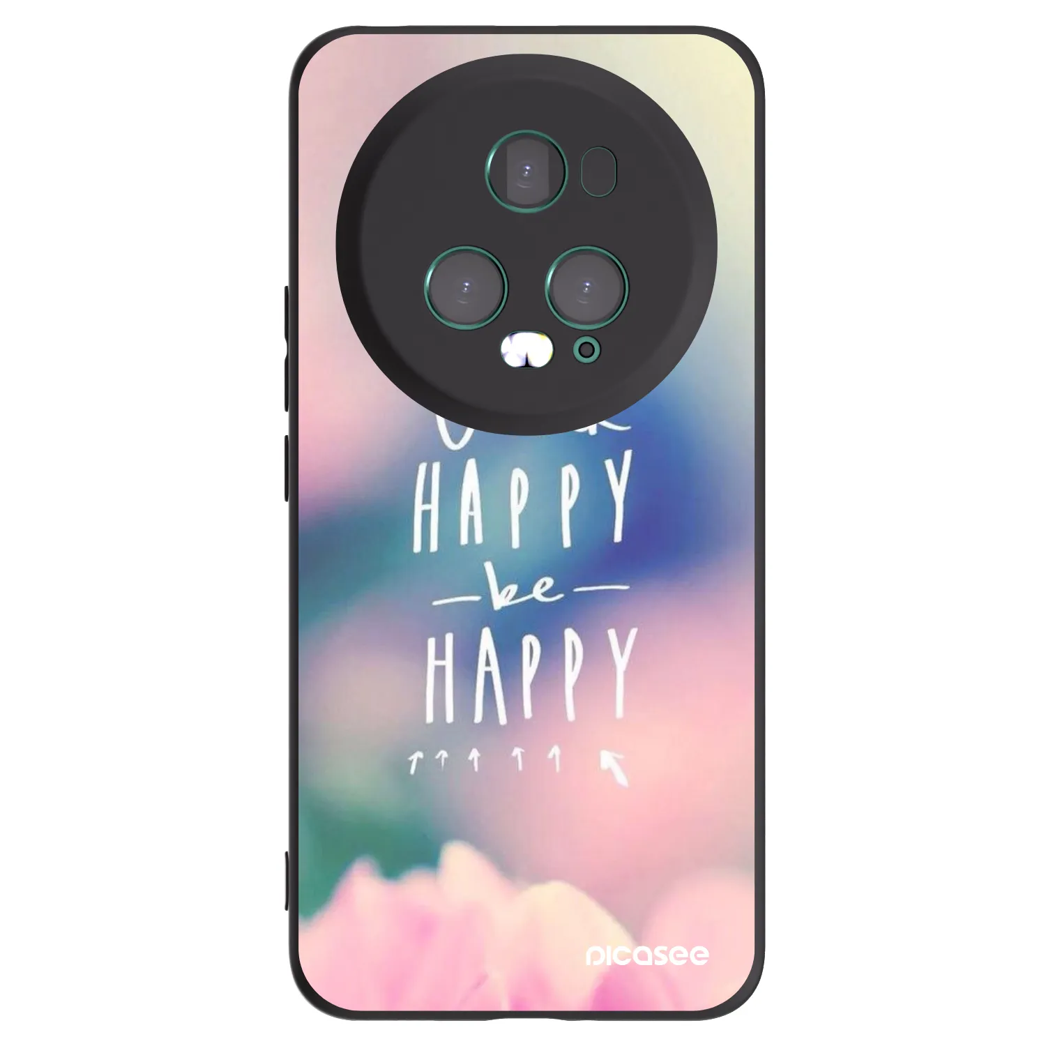 Picasee silikonový černý obal pro Honor Magic5 Pro - Mysli pozitivně!