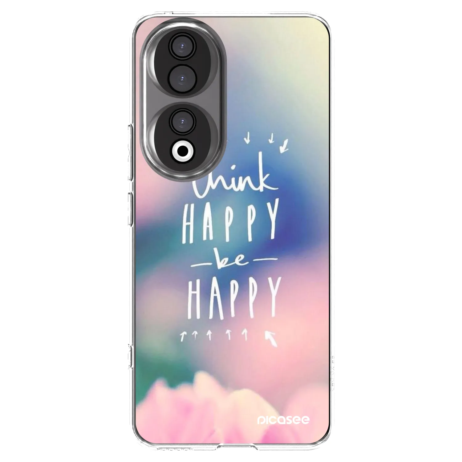 Picasee silikonový průhledný obal pro Honor 90 5G - Mysli pozitivně!