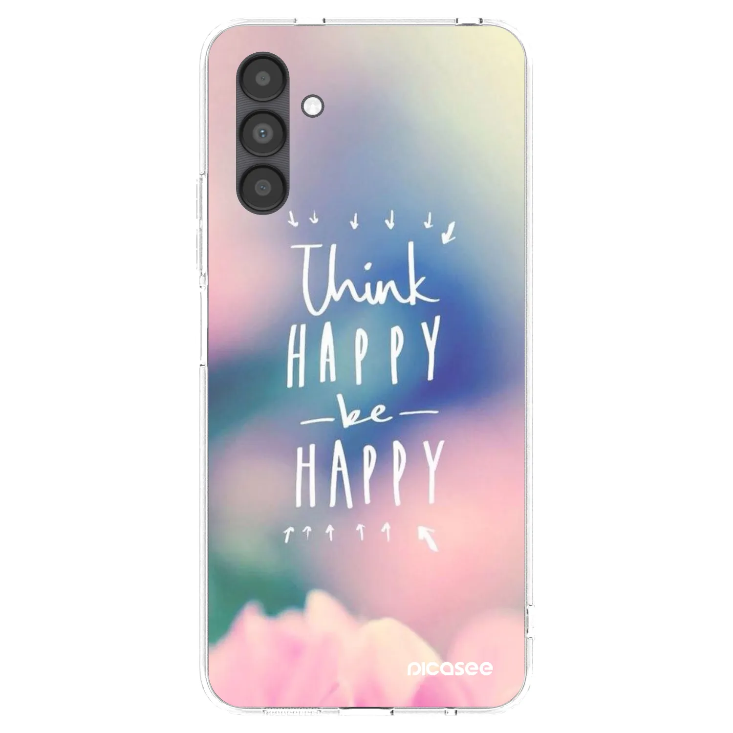 Picasee silikonový průhledný obal pro Samsung Galaxy A04s A047F - Mysli pozitivně!