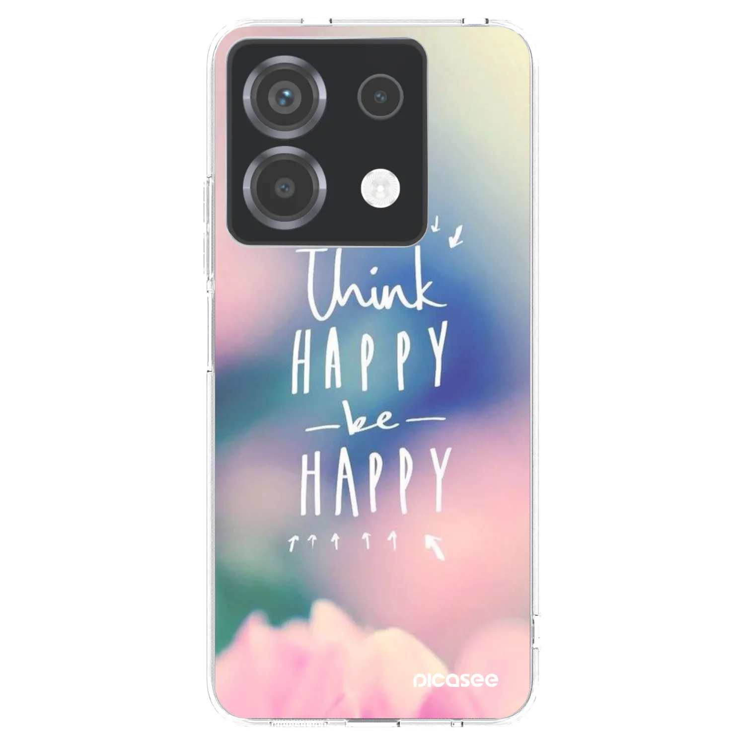 Picasee silikonový průhledný obal pro Xiaomi Poco X6 - Mysli pozitivně!