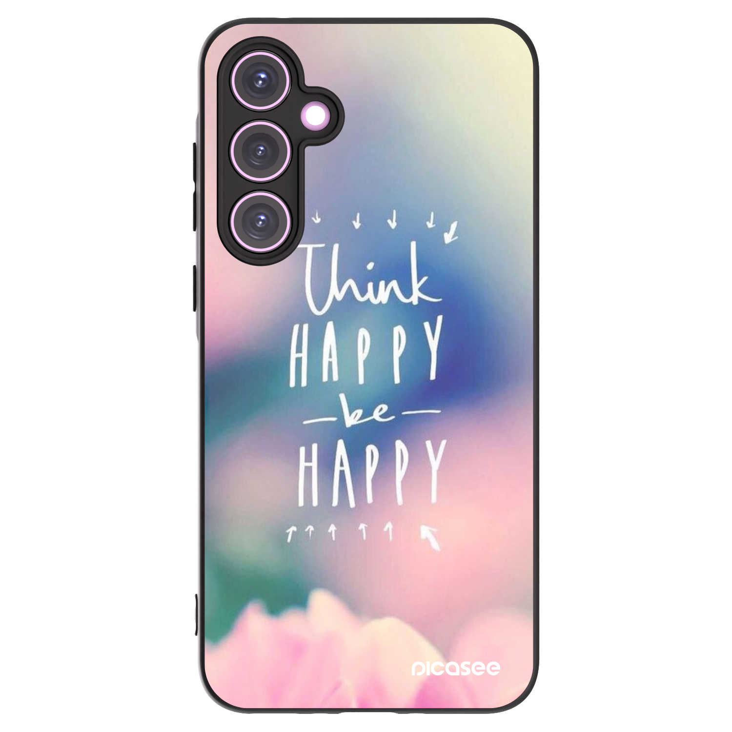 Picasee silikonový černý obal pro Samsung Galaxy A35 5G A356B - Mysli pozitivně!