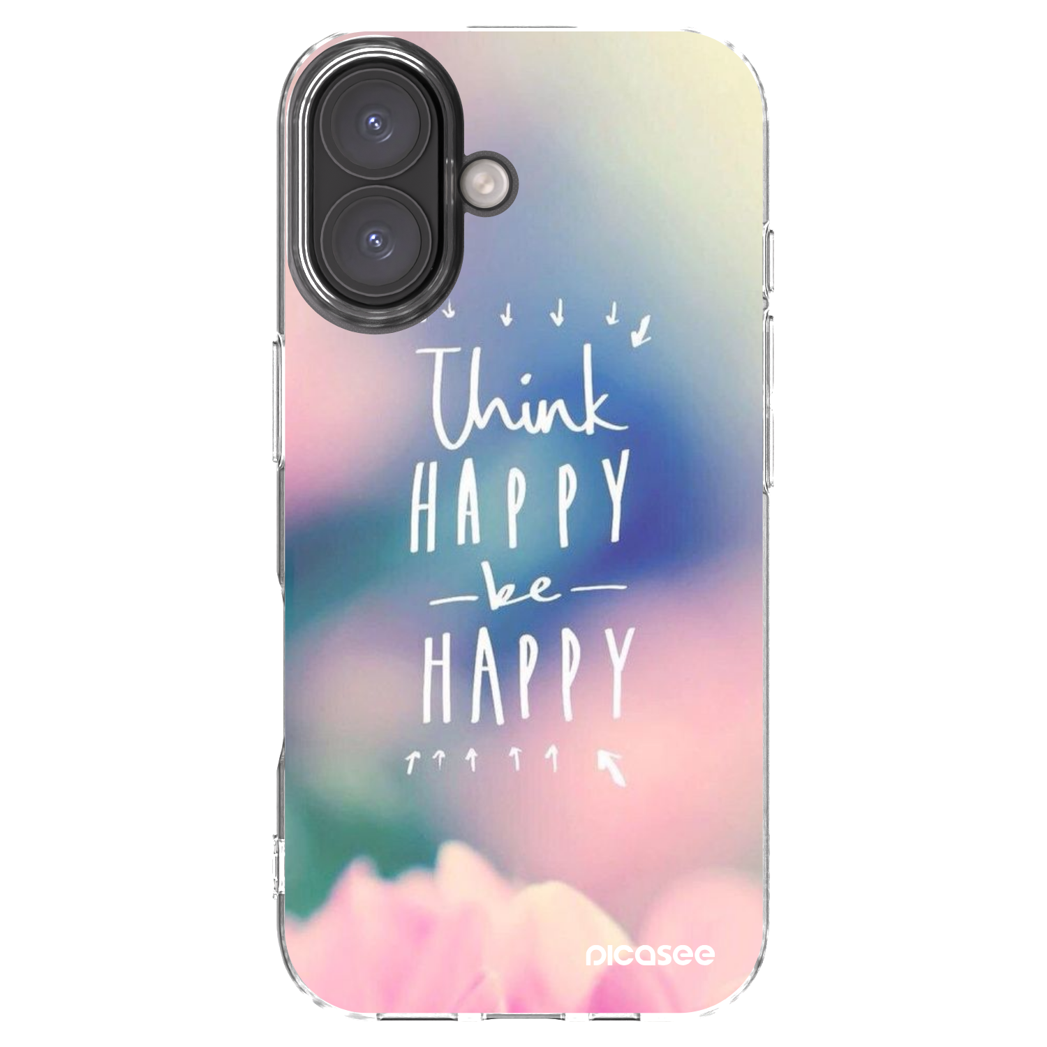 Picasee silikonový průhledný obal pro Apple iPhone 16 - Mysli pozitivně!