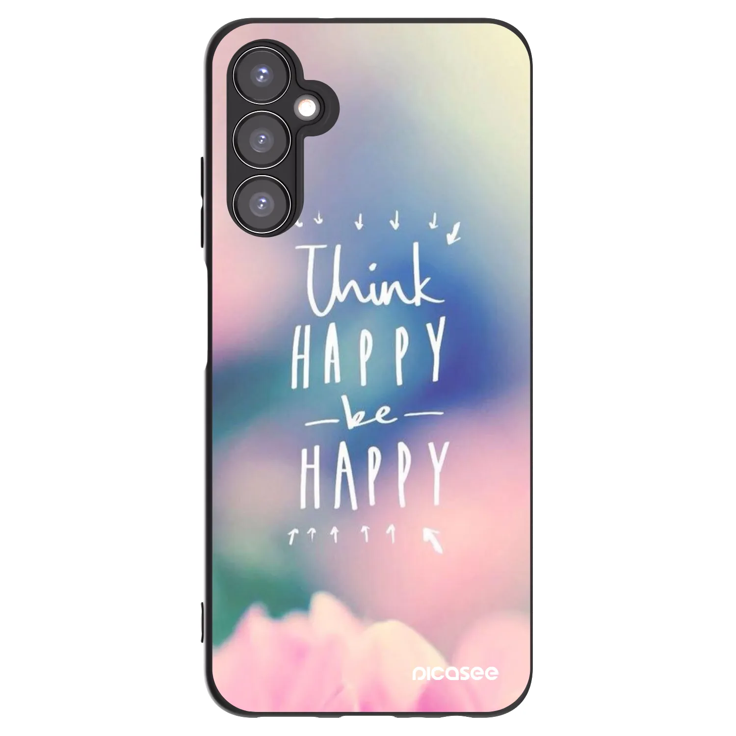 Picasee silikonový černý obal pro Samsung Galaxy A05s A057G - Mysli pozitivně!