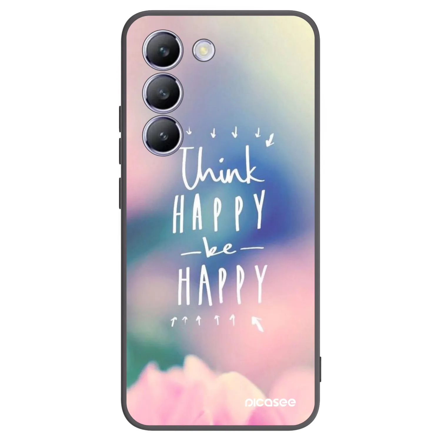 Picasee silikonový černý obal pro Vivo V40 SE 5G - Mysli pozitivně!