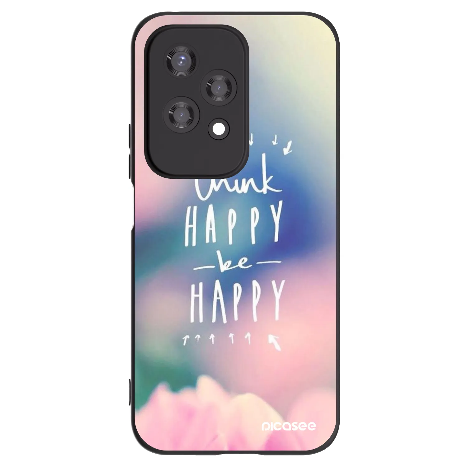 Picasee silikonový černý obal pro Honor 200 Lite - Mysli pozitivně!