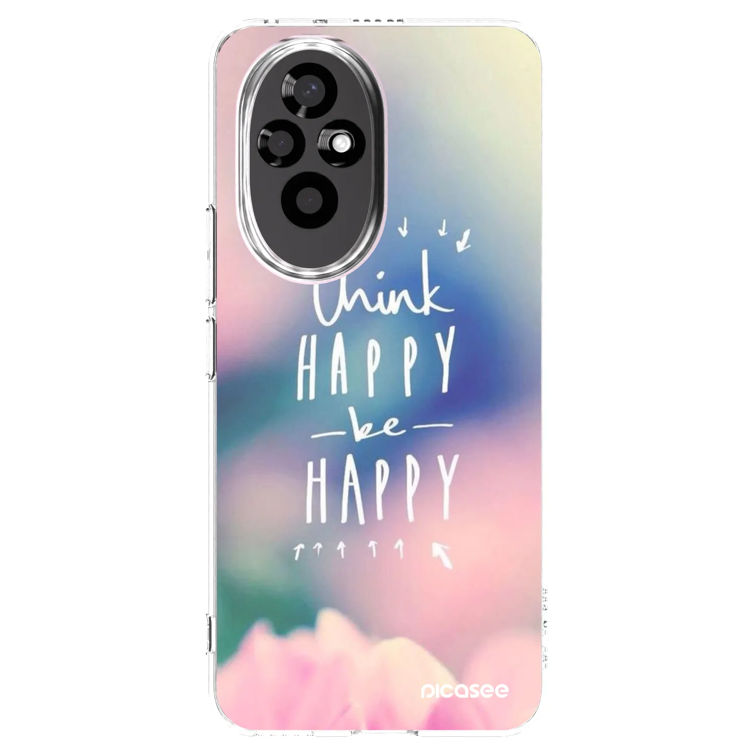 Picasee silikonový průhledný obal pro Honor 200 Pro 5G - Mysli pozitivně!