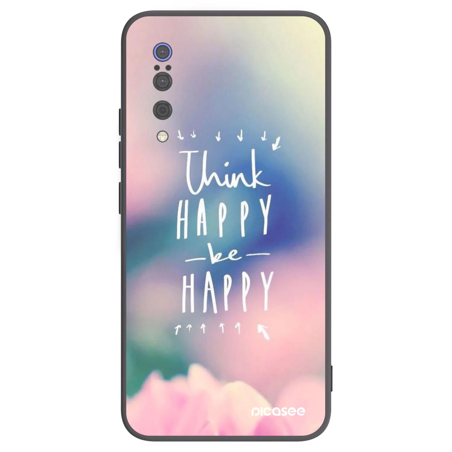Picasee silikonový černý obal pro Xiaomi Mi 9 - Mysli pozitivně!