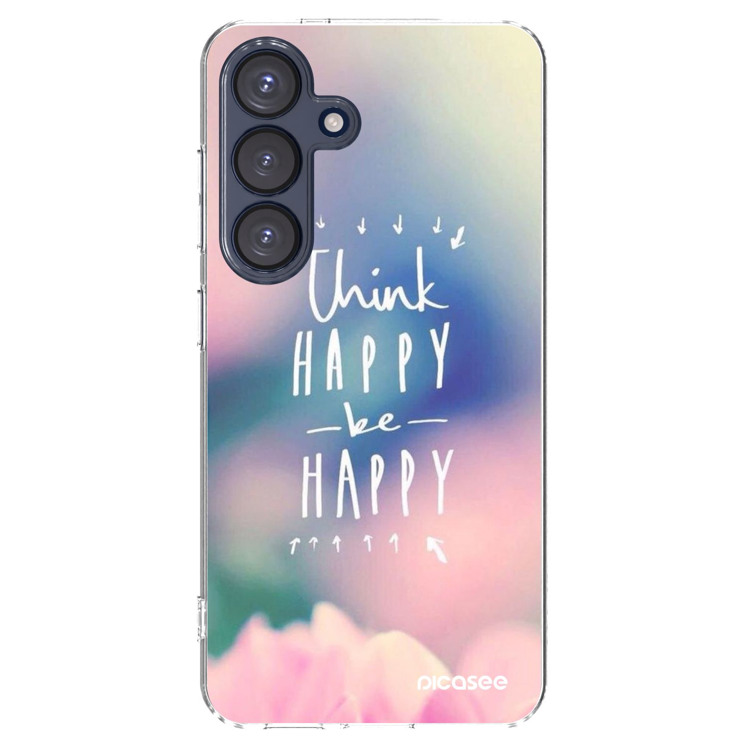 Picasee silikonový průhledný obal pro Samsung Galaxy S25 5G - Mysli pozitivně!