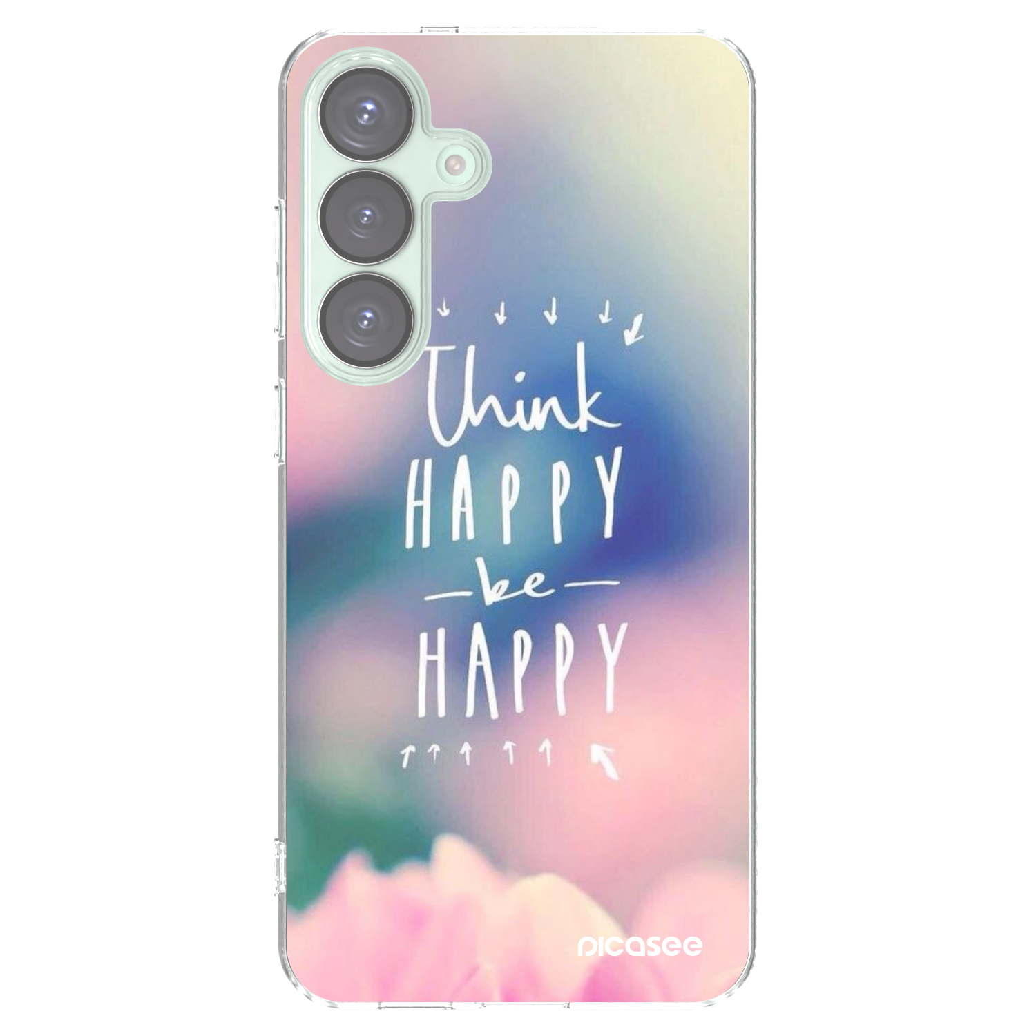 Picasee silikonový průhledný obal pro Samsung Galaxy S25+ 5G - Mysli pozitivně!