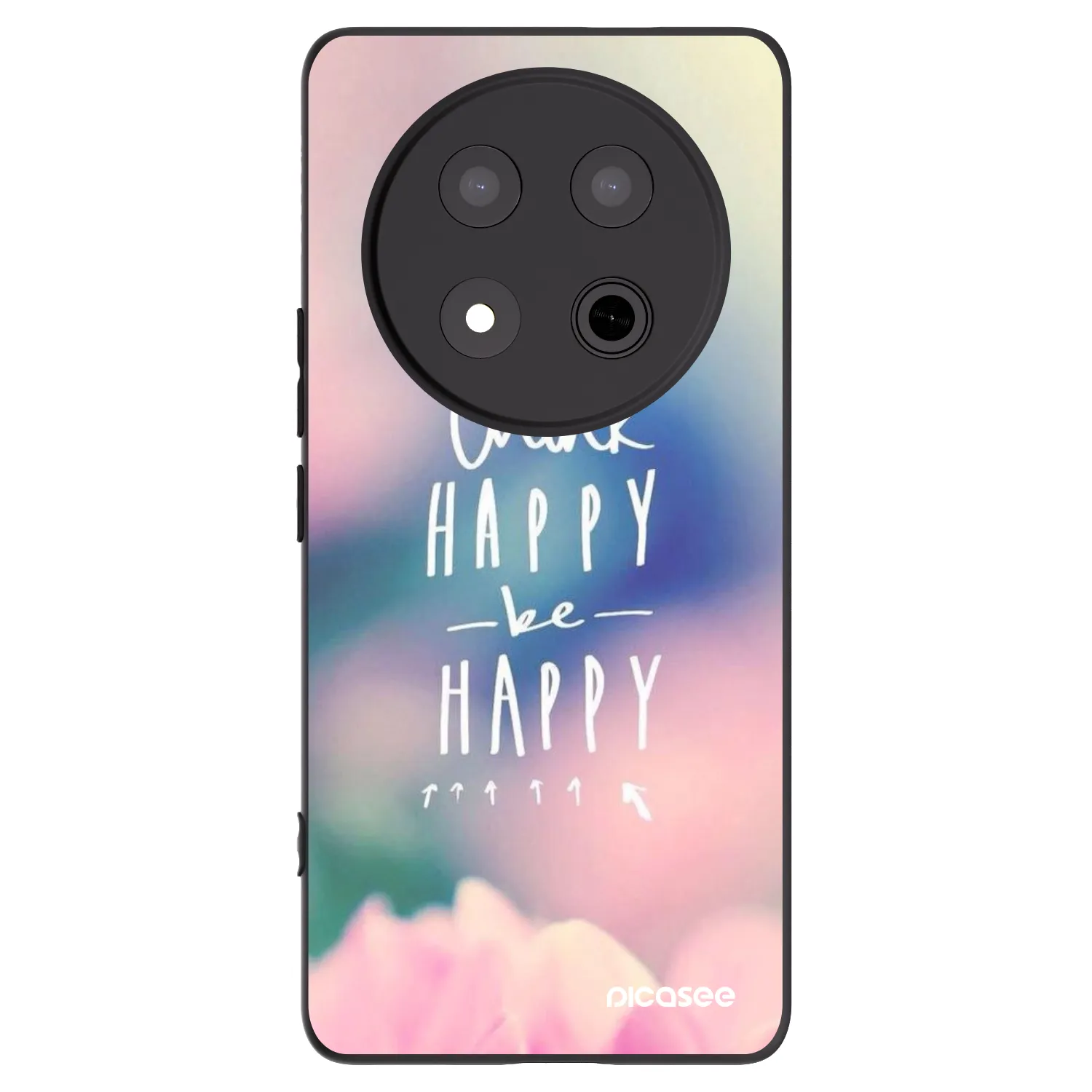 Picasee silikonový černý obal pro Honor Magic7 Lite 5G - Mysli pozitivně!