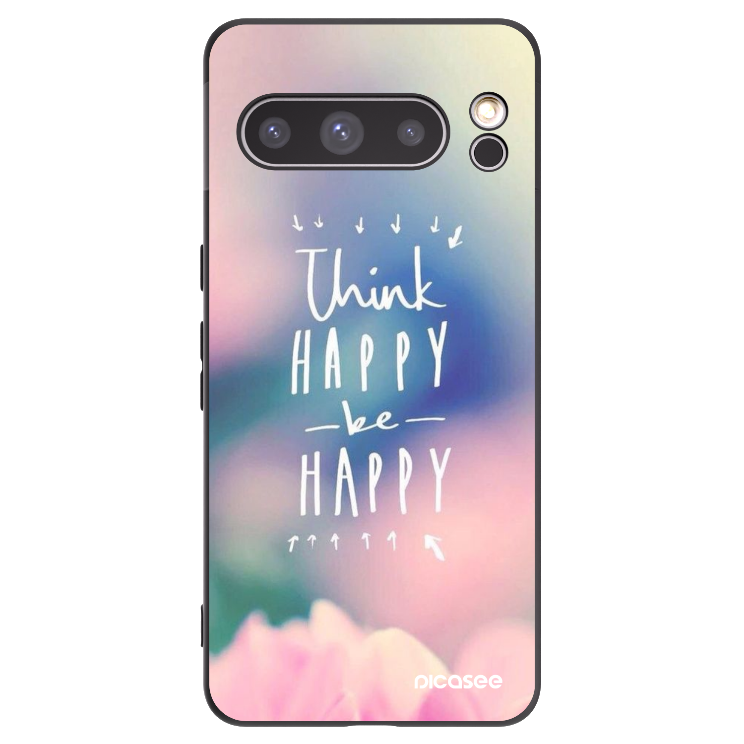 Picasee silikonový černý obal pro Google Pixel 8 Pro - Mysli pozitivně!