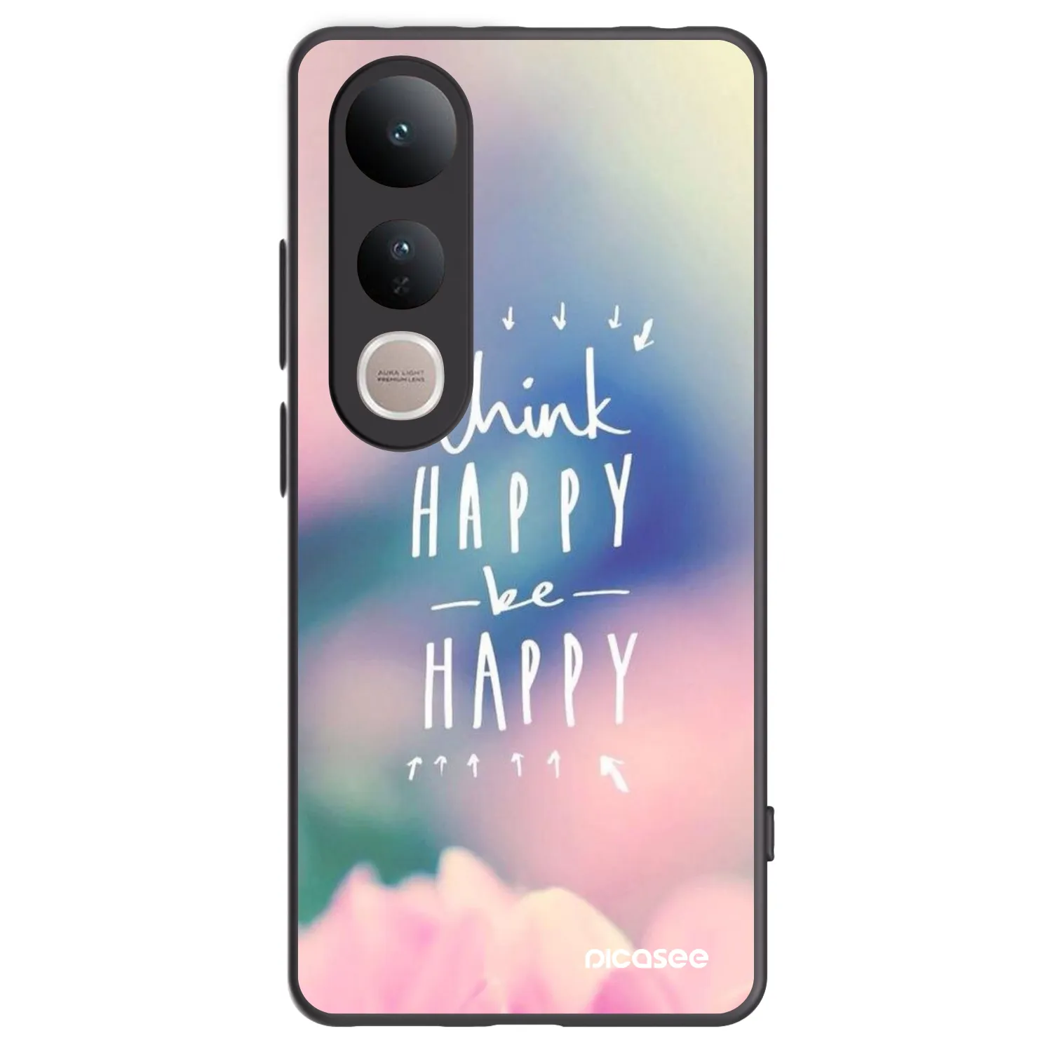 Picasee silikonový černý obal pro Vivo V50 Lite 5G - Mysli pozitivně!