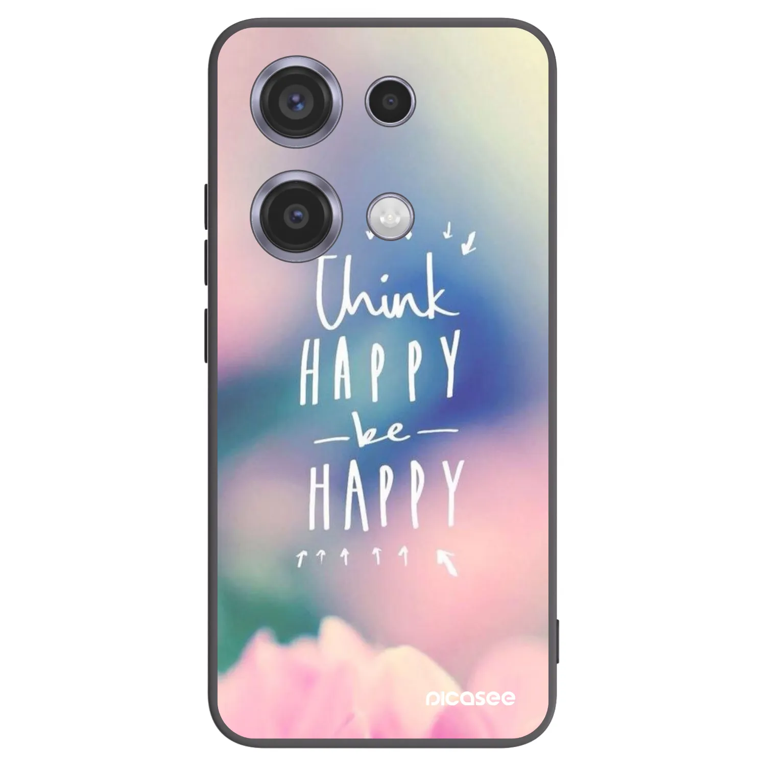 Picasee silikonový černý obal pro Xiaomi Redmi Note 14S - Mysli pozitivně!