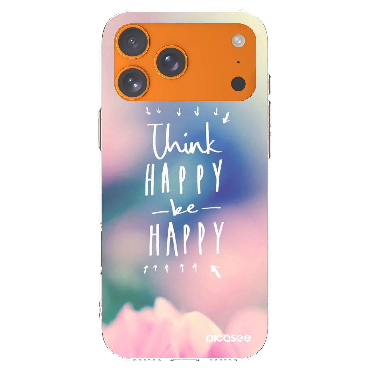 Picasee silikonový průhledný obal pro Apple iPhone 17 Pro Max - Mysli pozitivně!