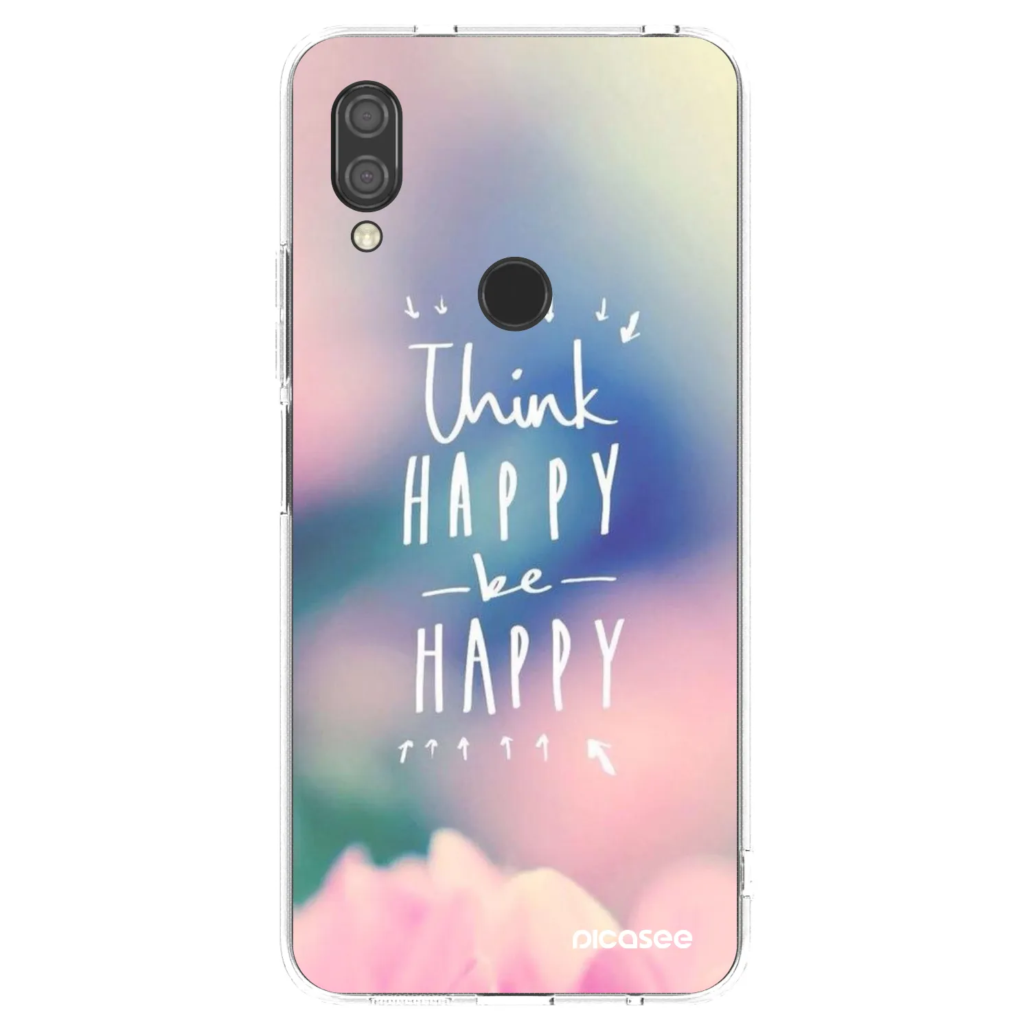 Picasee silikonový průhledný obal pro Xiaomi Redmi 7 - Mysli pozitivně!