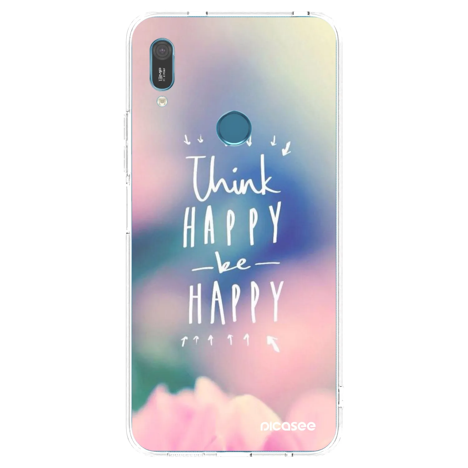 Picasee silikonový průhledný obal pro Huawei Y6 2019 - Mysli pozitivně!