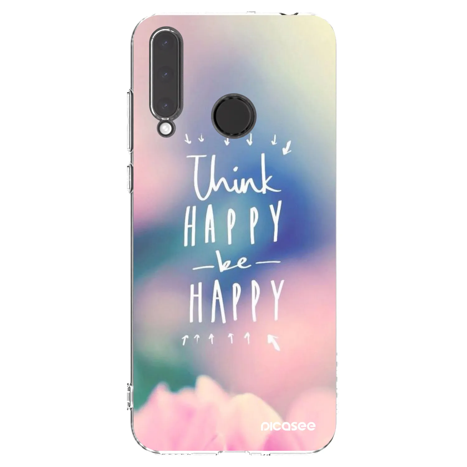Picasee silikonový průhledný obal pro Honor 20 Lite - Mysli pozitivně!