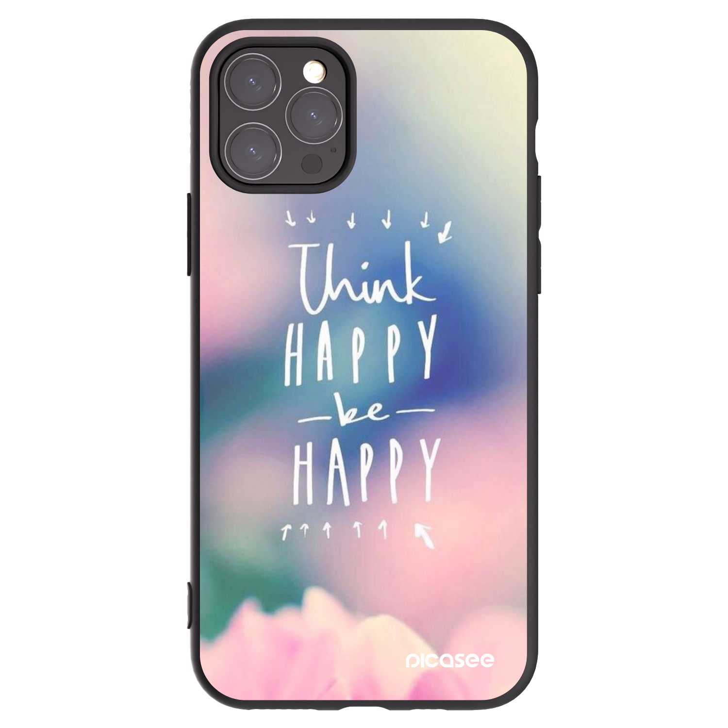 Picasee silikonový černý obal pro Apple iPhone 11 Pro - Mysli pozitivně!