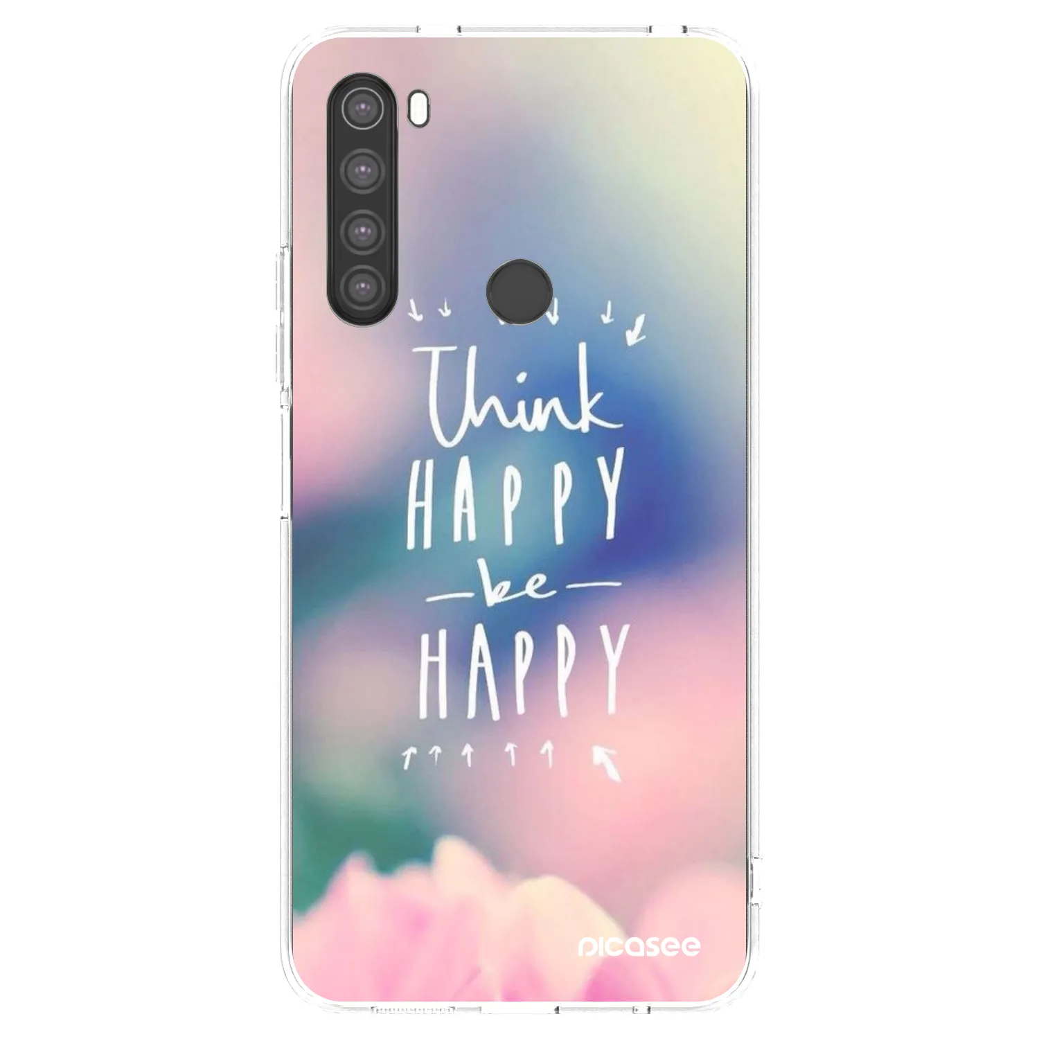 Picasee silikonový průhledný obal pro Xiaomi Redmi Note 8 - Mysli pozitivně!