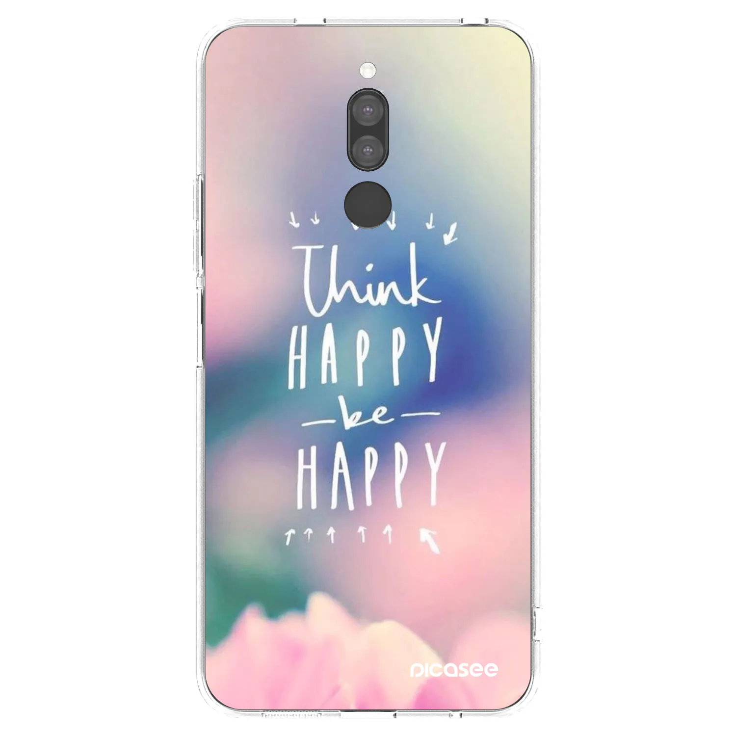 Picasee silikonový průhledný obal pro Xiaomi Redmi 8 - Mysli pozitivně!