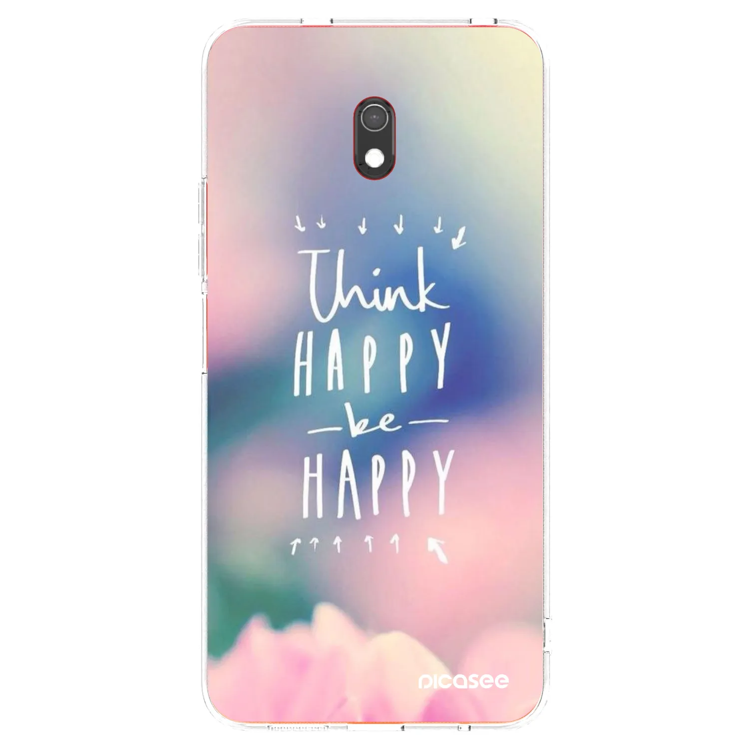 Picasee silikonový průhledný obal pro Xiaomi Redmi 8A - Mysli pozitivně!