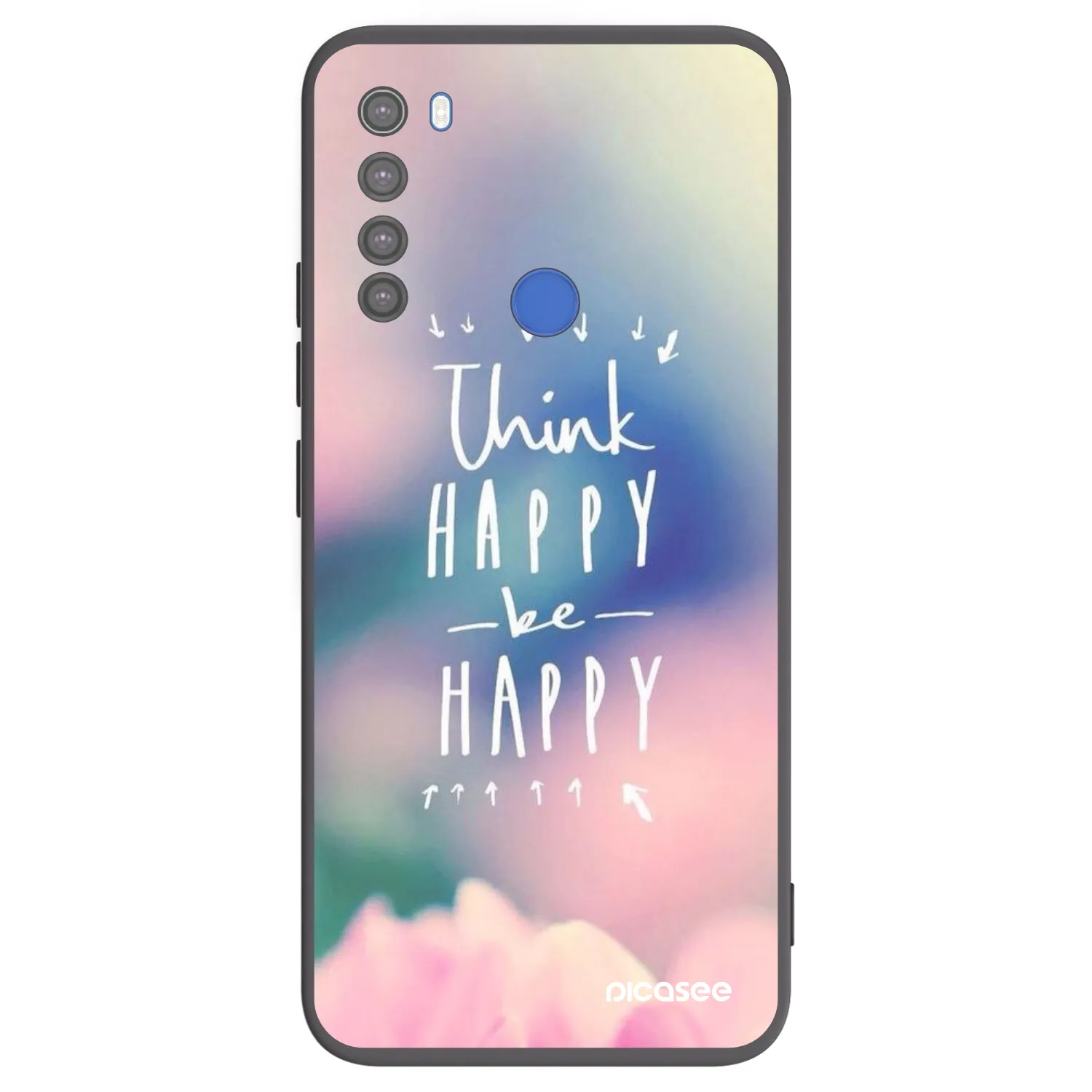 Picasee silikonový černý obal pro Xiaomi Redmi Note 8T - Mysli pozitivně!