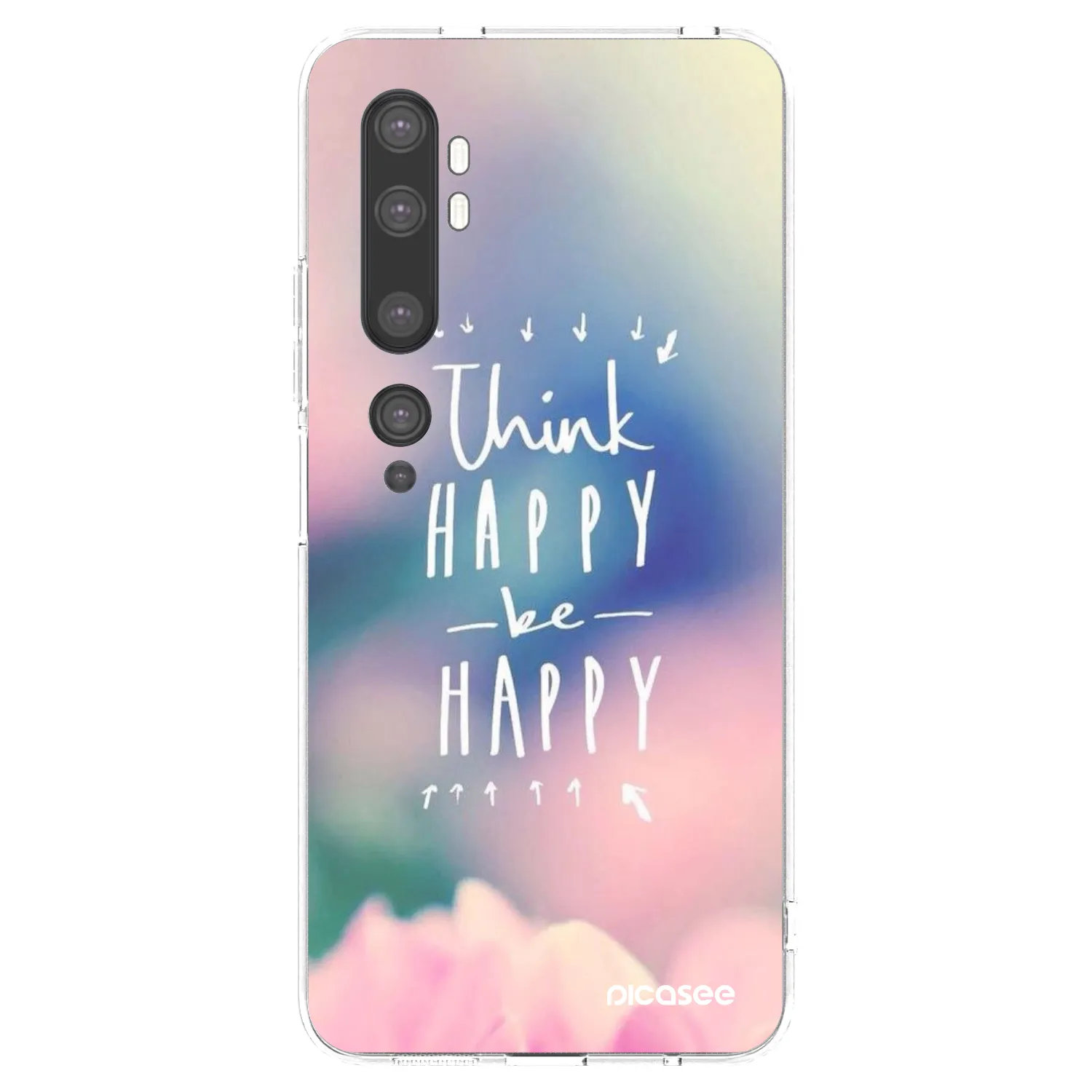 Picasee silikonový průhledný obal pro Xiaomi Mi Note 10 (Pro) - Mysli pozitivně!