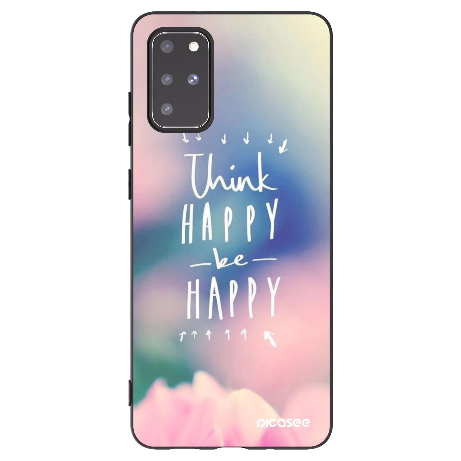 Picasee silikonový černý obal pro Samsung Galaxy S20+ G985F - Mysli pozitivně!