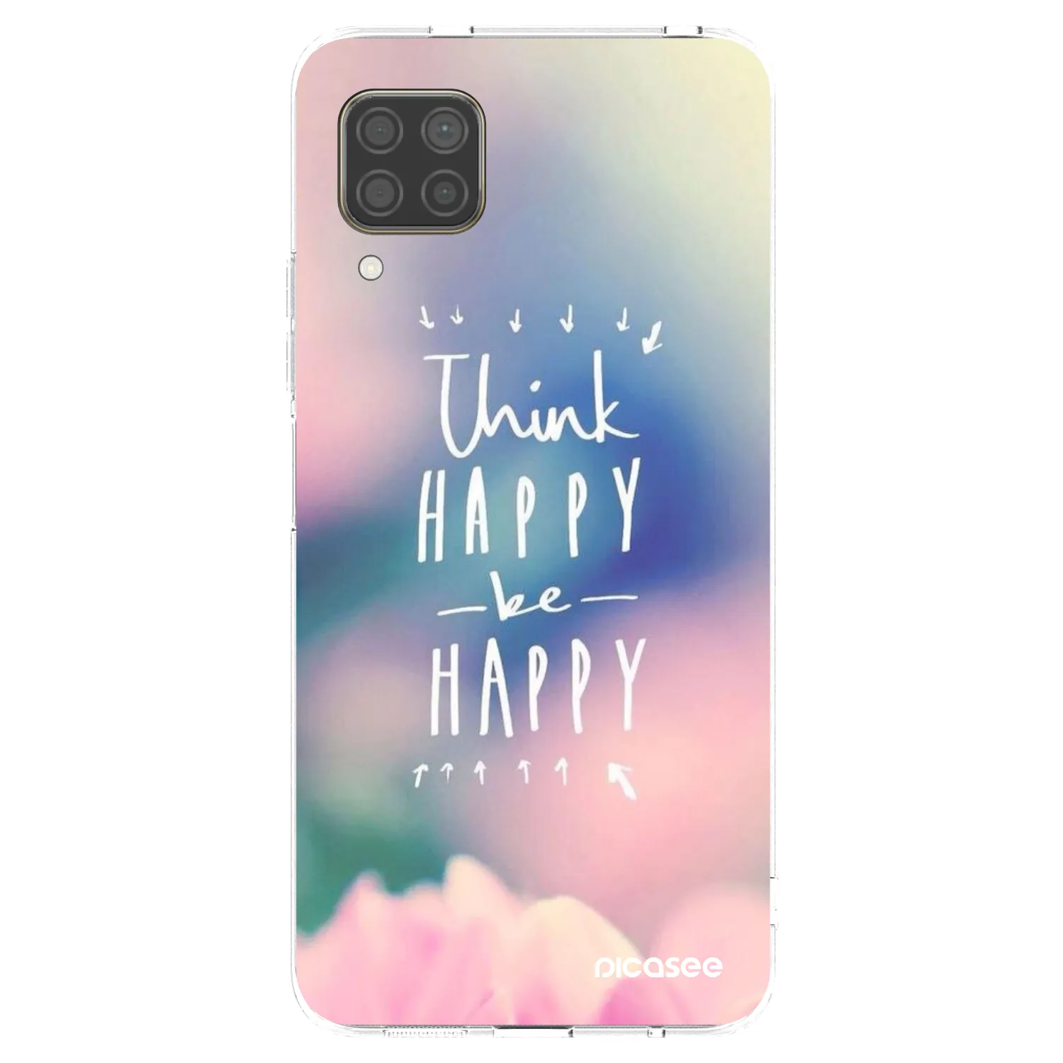 Picasee silikonový průhledný obal pro Huawei P40 Lite - Mysli pozitivně!