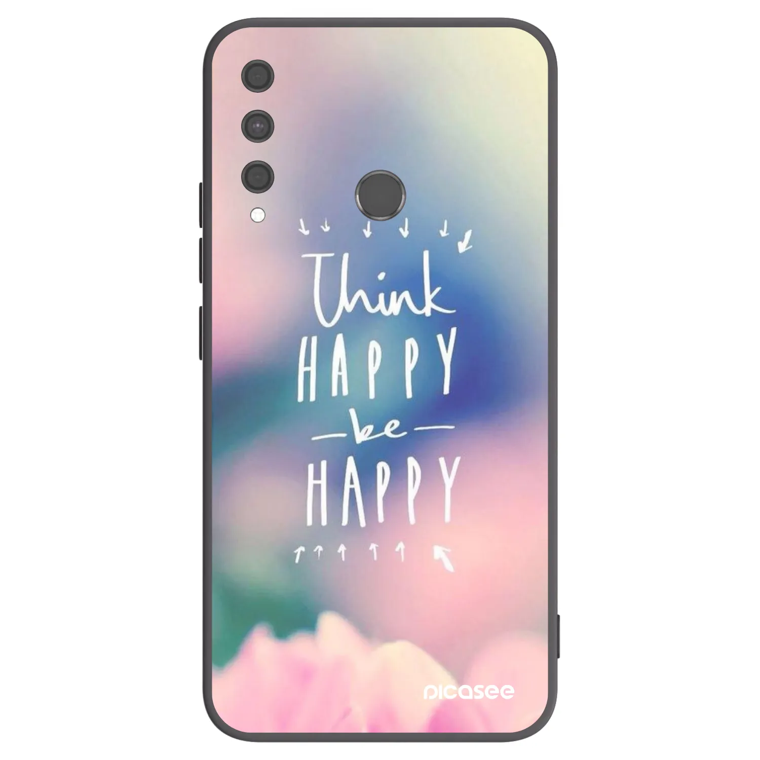 Picasee silikonový černý obal pro Huawei P40 Lite E - Mysli pozitivně!