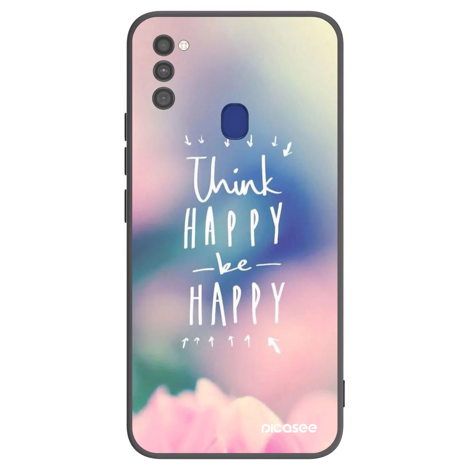 Picasee silikonový černý obal pro Samsung Galaxy M21 M215F - Mysli pozitivně!