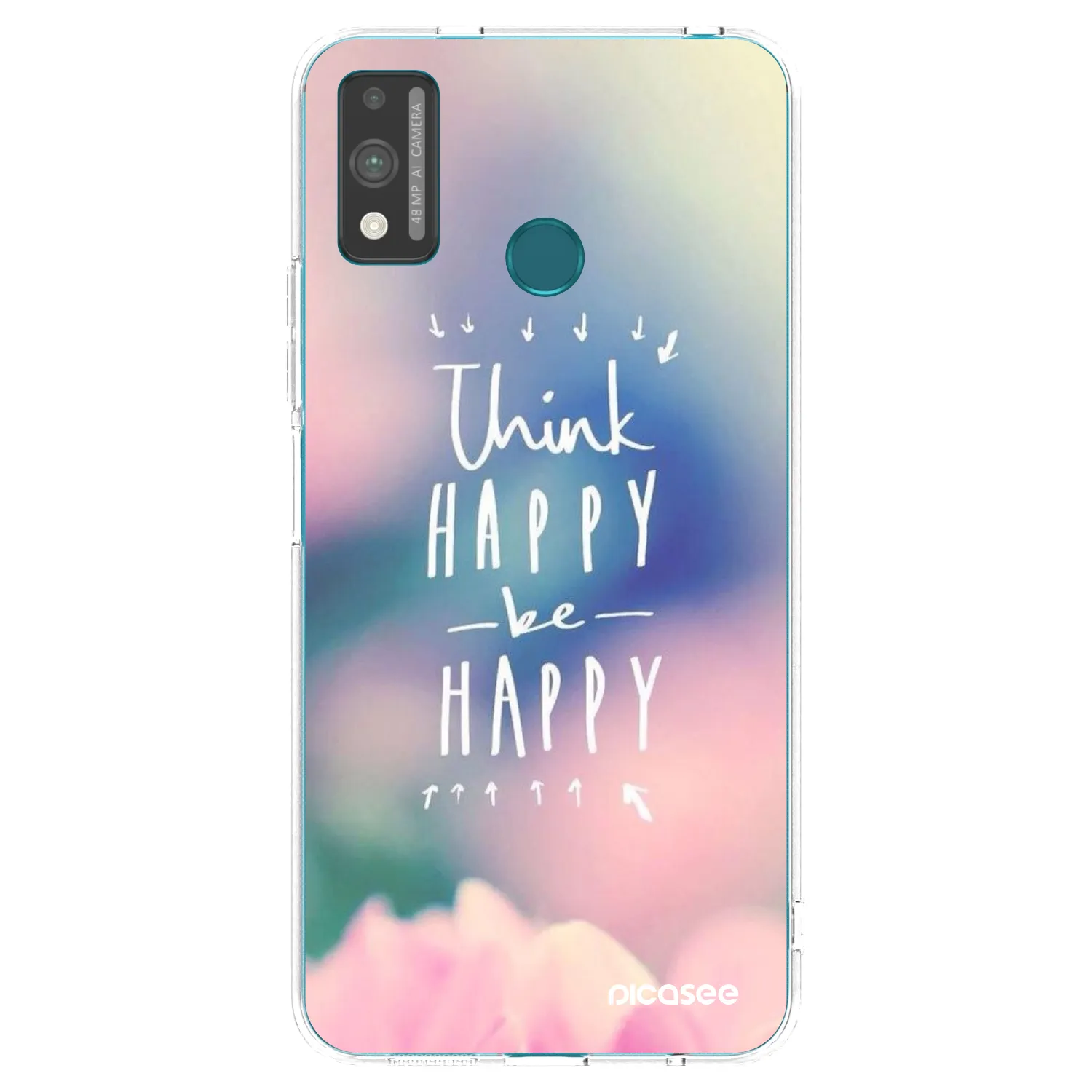 Picasee silikonový průhledný obal pro Honor 9X Lite - Mysli pozitivně!