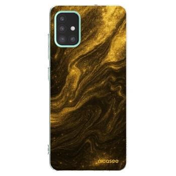 Picasee silikonový průhledný obal pro Samsung Galaxy M31s - Černá