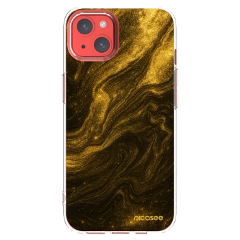 Picasee silikonový průhledný obal pro Apple iPhone 13 - Černá