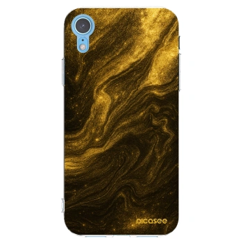 Picasee silikonový průhledný obal pro Apple iPhone XR - Černá