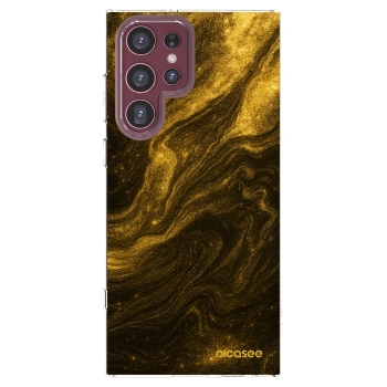 Picasee silikonový průhledný obal pro Samsung Galaxy S22 Ultra 5G - Černá