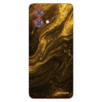 Picasee silikonový průhledný obal pro Motorola Moto G84 5G - Černá