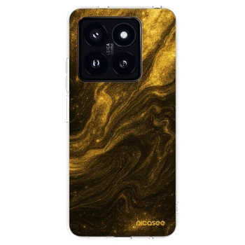 Picasee silikonový průhledný obal pro Xiaomi 14 Pro - Černá