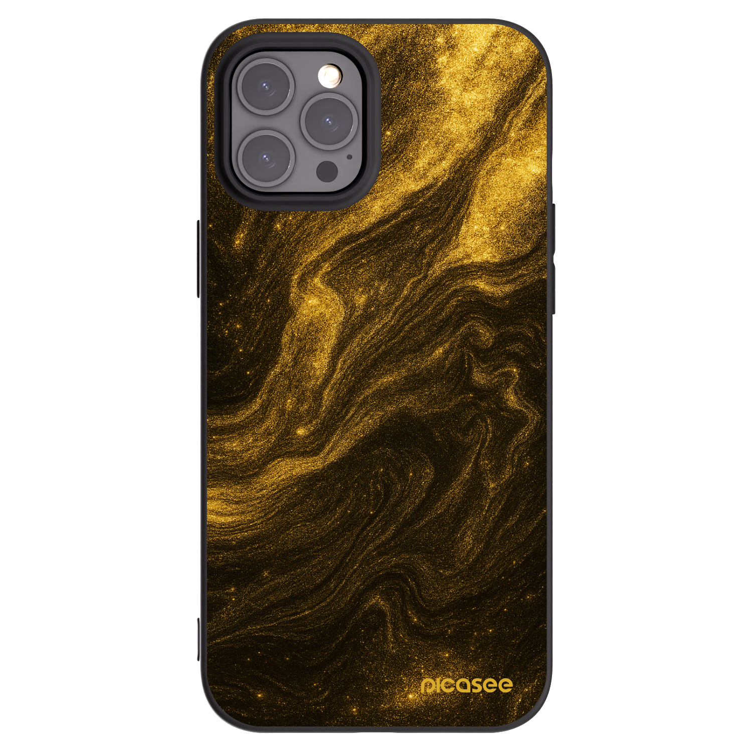 Picasee silikonový černý obal pro Apple iPhone 12 Pro Max - Černá