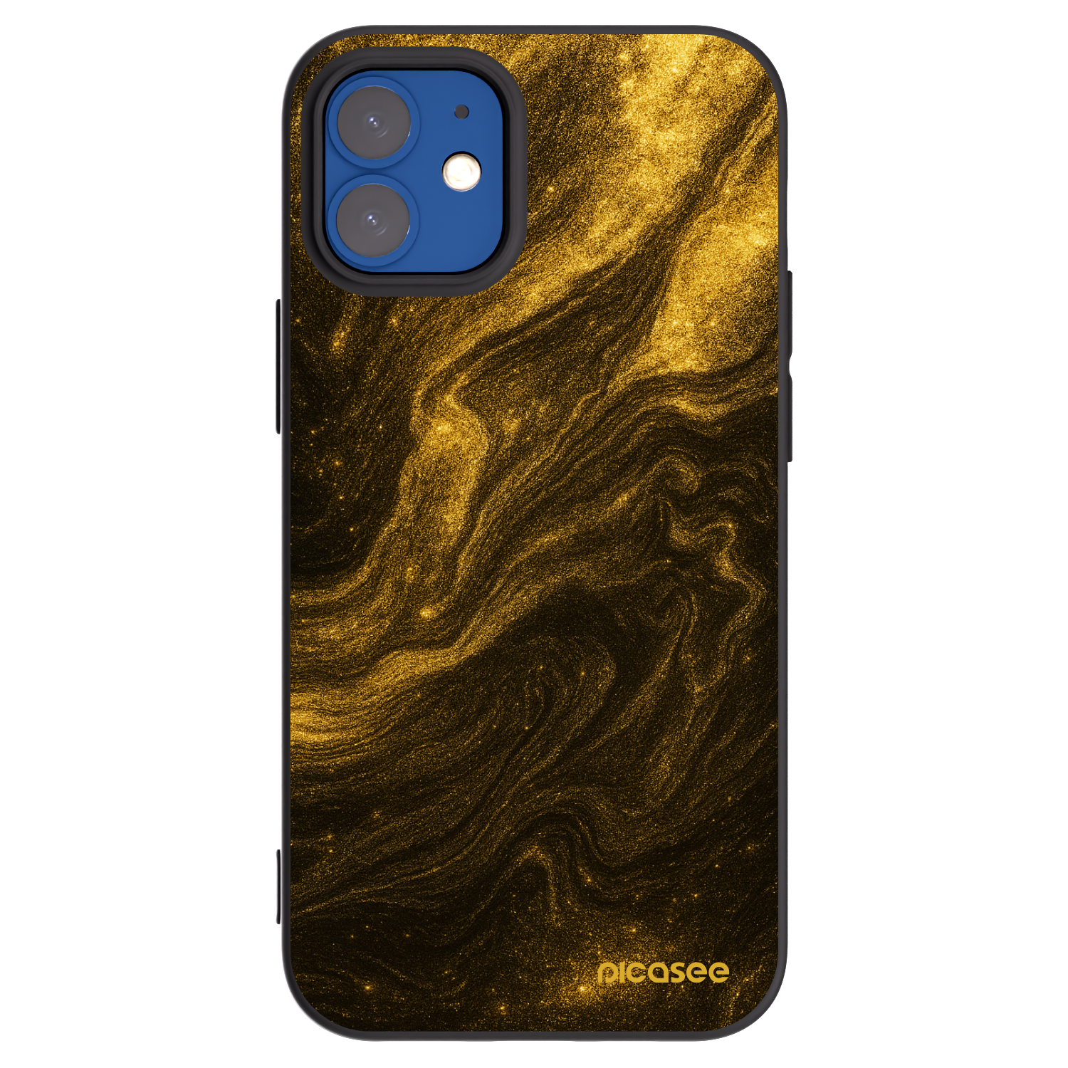 Picasee silikonový černý obal pro Apple iPhone 12 mini - Černá