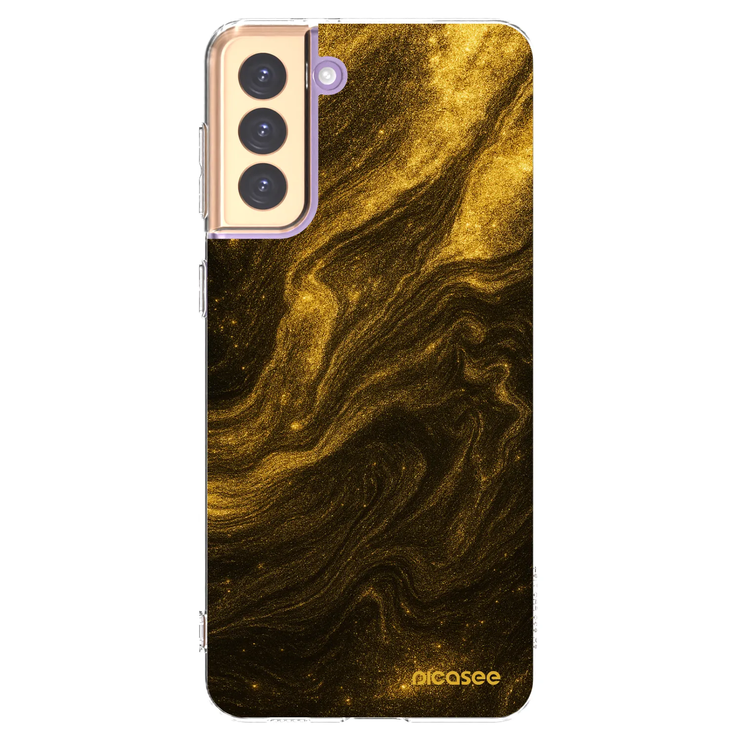 Picasee silikonový průhledný obal pro Samsung Galaxy S21+ 5G G996F - Černá