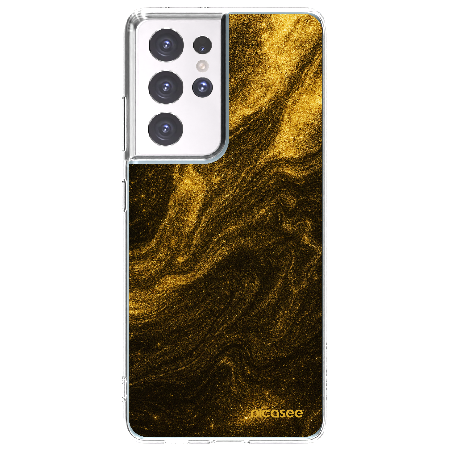Picasee silikonový průhledný obal pro Samsung Galaxy S21 Ultra 5G G998B - Černá
